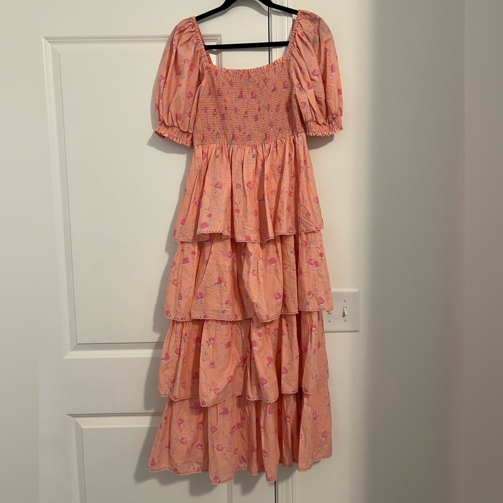 LoveShackFancy x Target Simone Floral Tiered Midi Dress - Picture 6 of 8